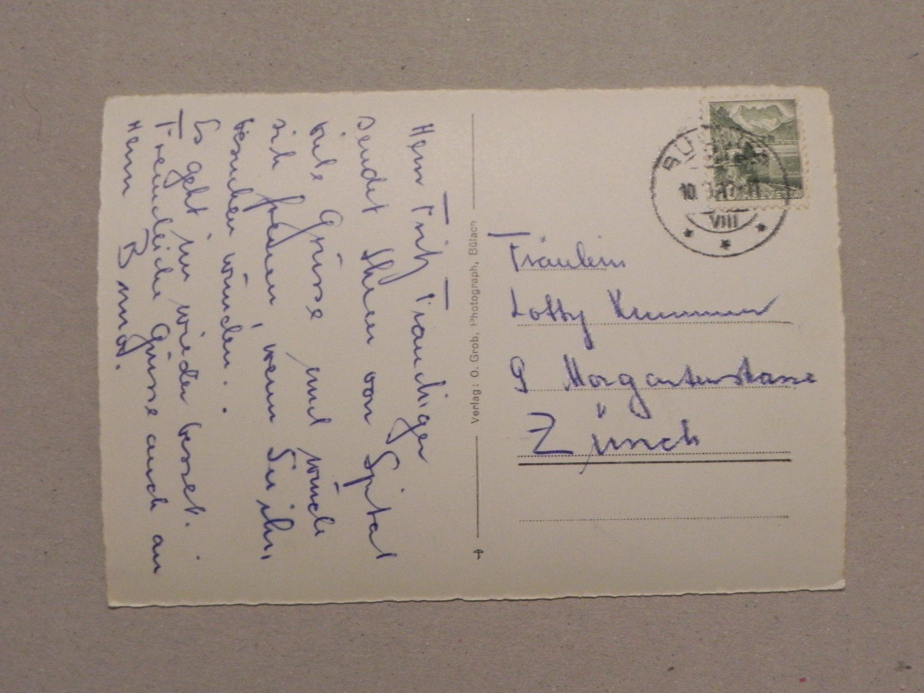 Cartoline postali: Ansichtskarte Bülach ZH Spital 1942 – Usato da Siebnen venduto da krimsie 1
