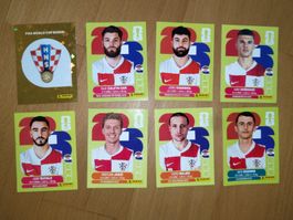🇭🇷 8x Panini Team Kroatien - CRO 1,3,4,6-8,12,18