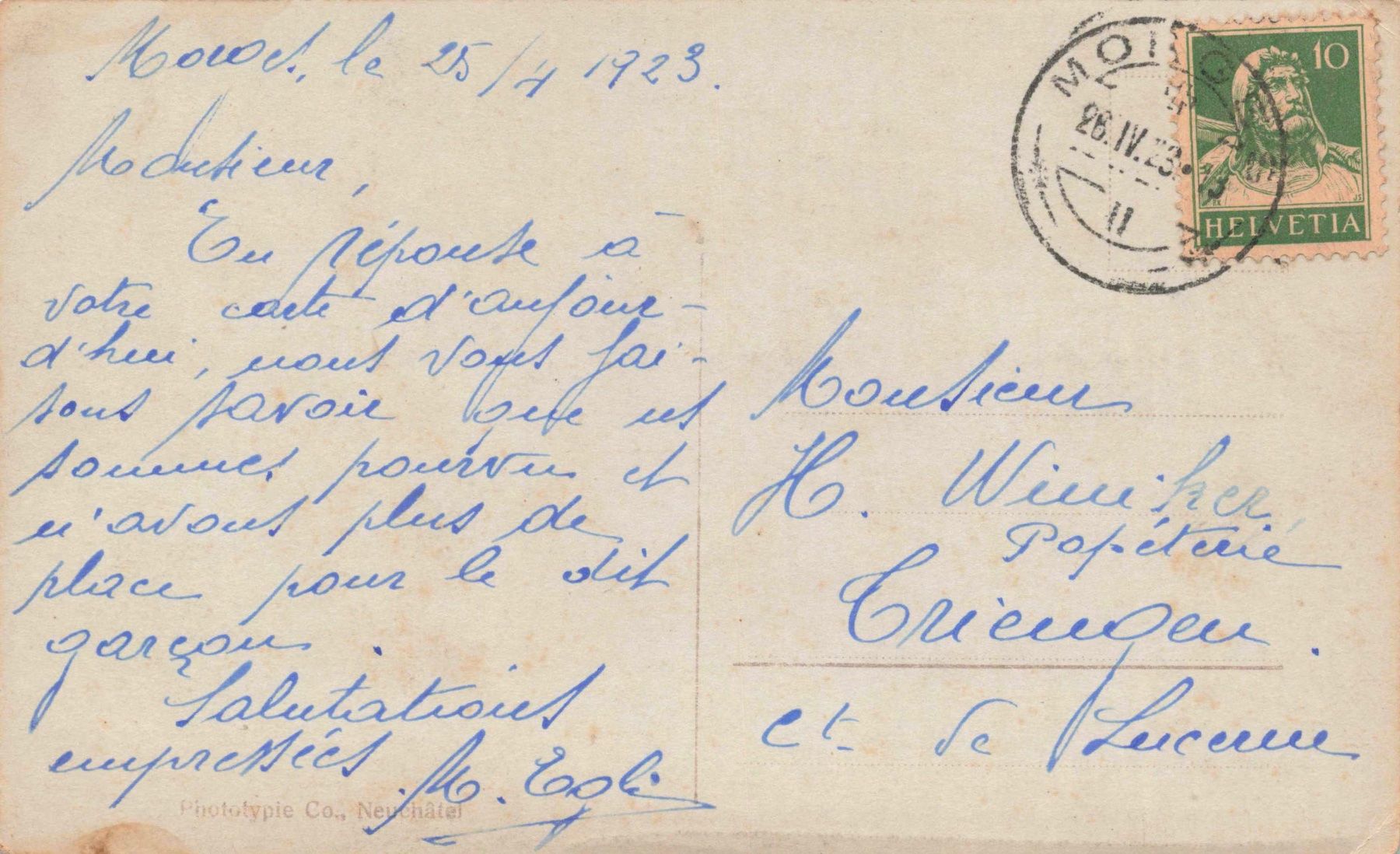 Cartes postales: Morges le casino – D'occasion à Biasca par Blenio71 1