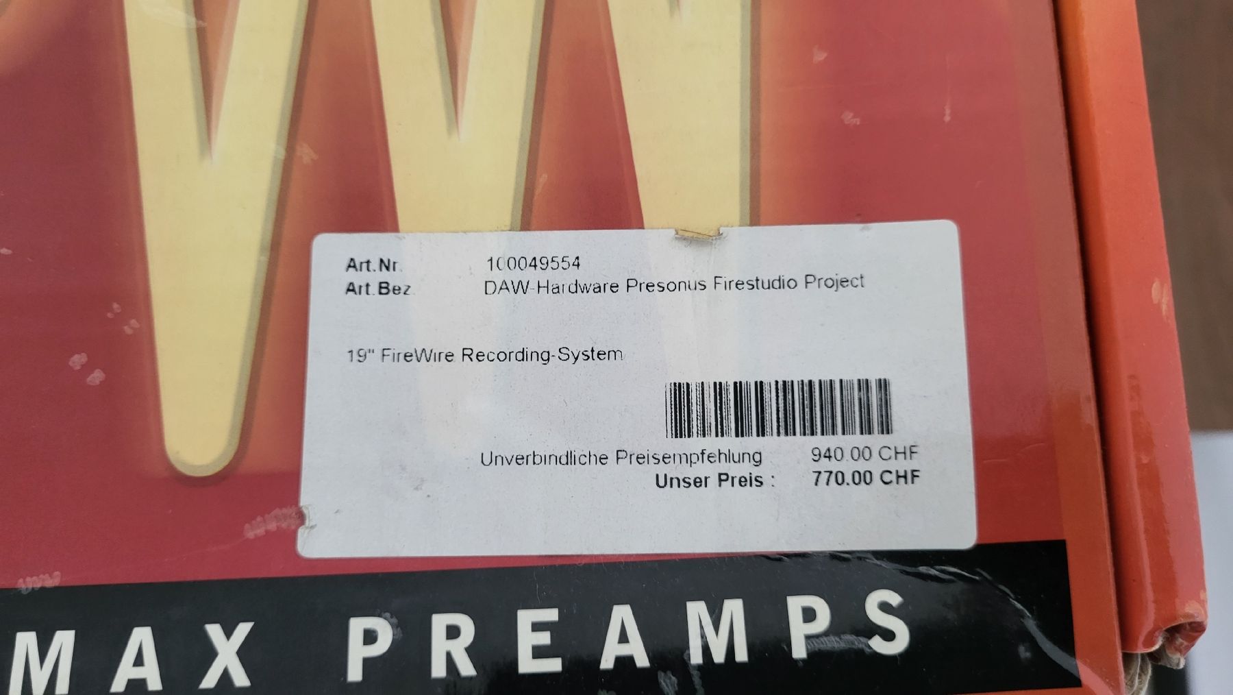 Registratori: PreSonus FireStudio Project Interface 10x10 DEFEKT – Difettoso da Luzern venduto da krrrr1234 4