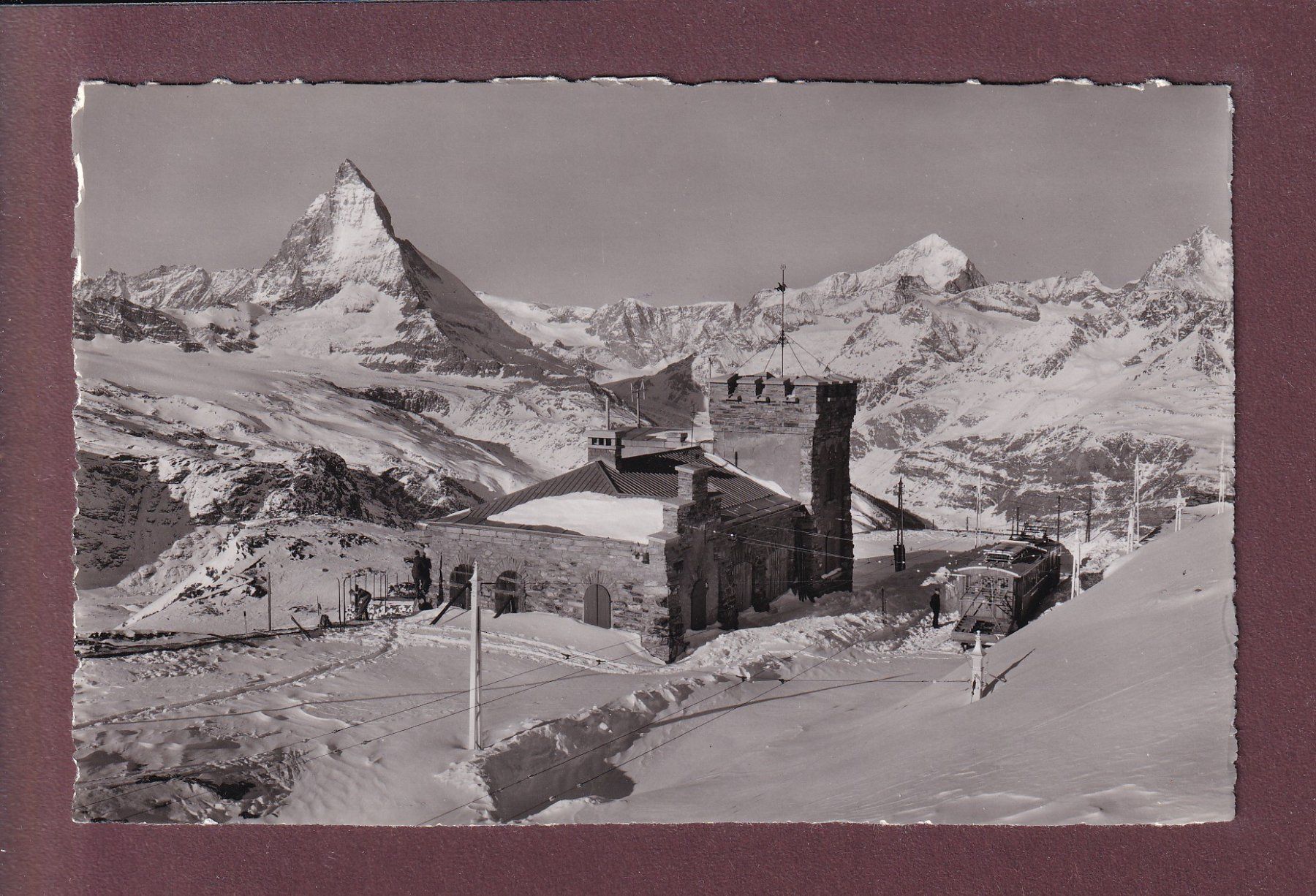 Cartoline postali: Station GORNERGRAT - Bahn - Matterhorn – Usato da Pully venduto da nicecards