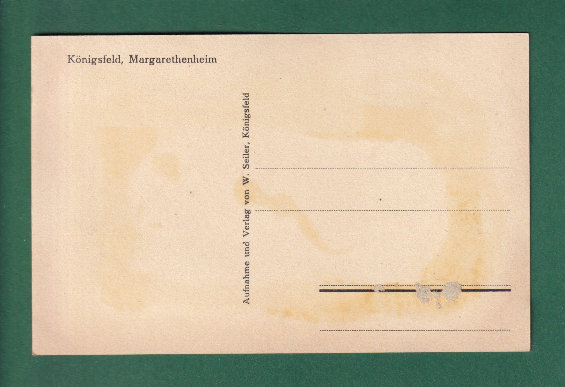 Cartes postales: KÖNIGSFELD - Margarethenheim – D'occasion à Pully par nicecards-shop 1