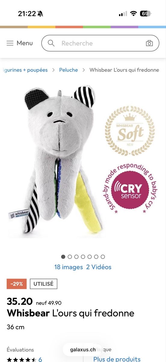 Giocattoli: Ourson Whisbear vibrant – Usato da Bremgarten b. Bern venduto da nathalie83 2