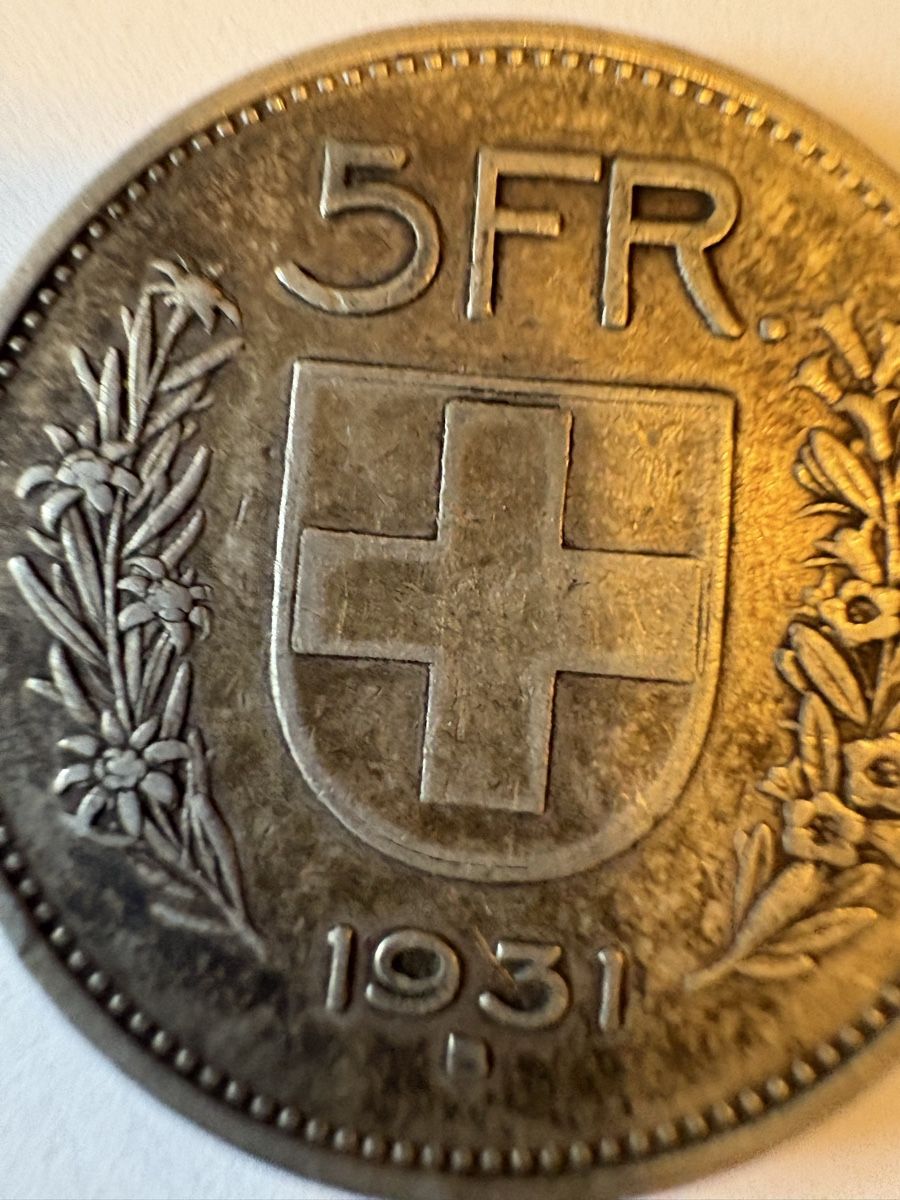 Tutti le monete: 5chf 1950, 1932, 1931 – Usato da Murten venduto da Tzaugg 1