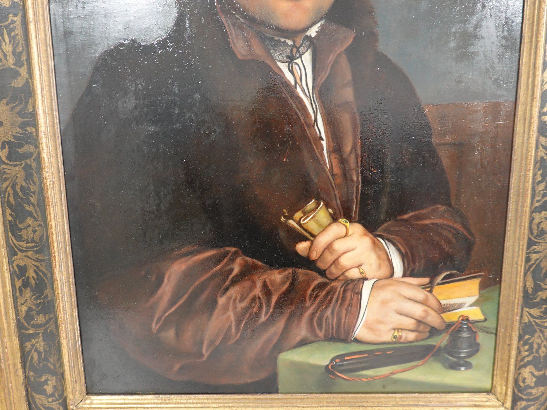 Dipinti: Kunstkopie der junge Kaufmann nach Holbein – Usato da Volketswil venduto da brockipfannenstil 4