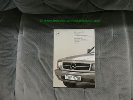 Mercedes-Benz S-Klasse Coupé SEC (C126) 1986/12 Prospekt d