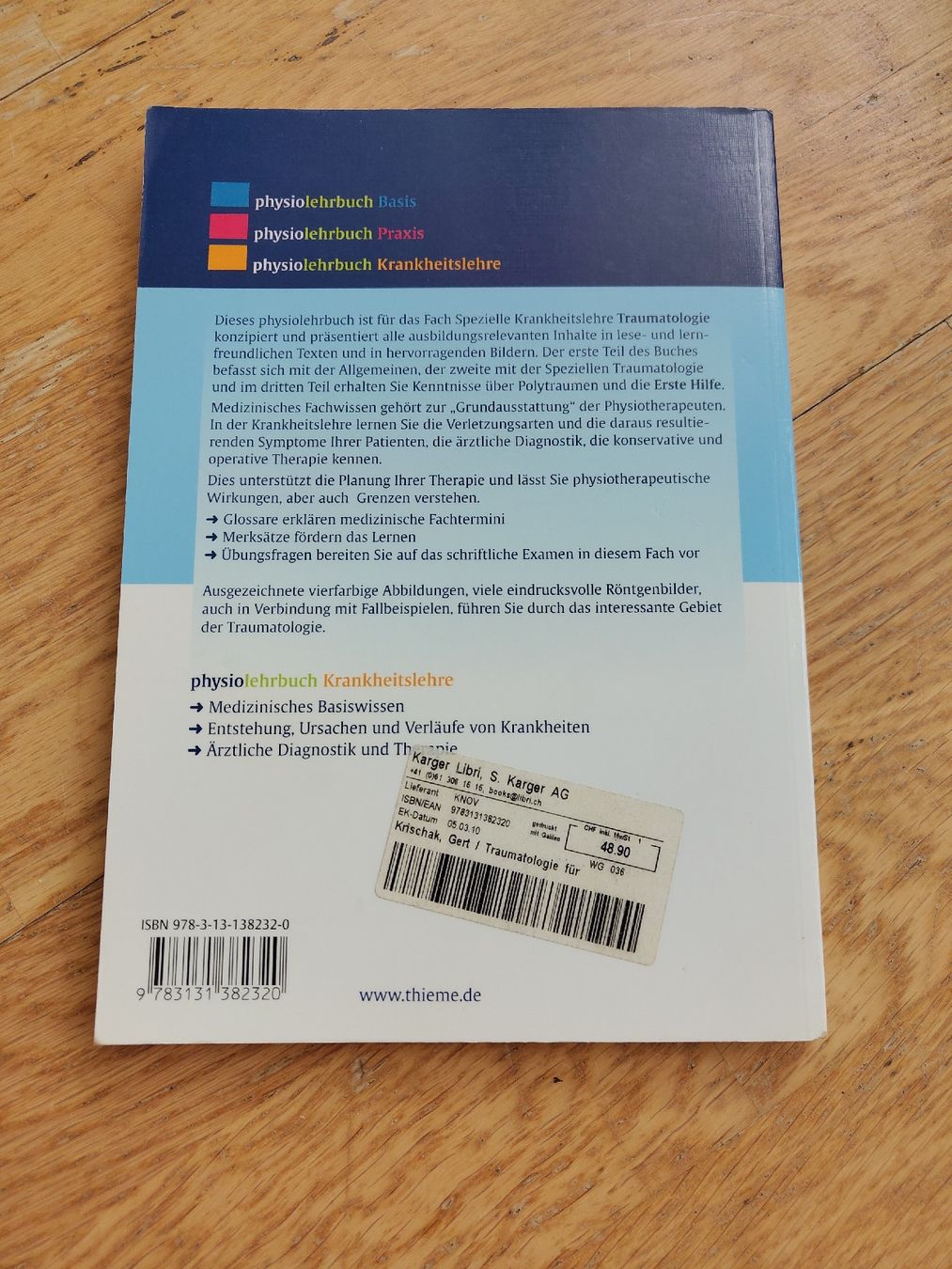 Livres: Physiolehrbuch Krankheitslehre Traumatologie – D'occasion à Spiegel b. Bern par M.Raymond 1