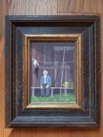 Gemälde Bild von Denise Bernhardt 1985 - Dr Opa ufem Bänkli