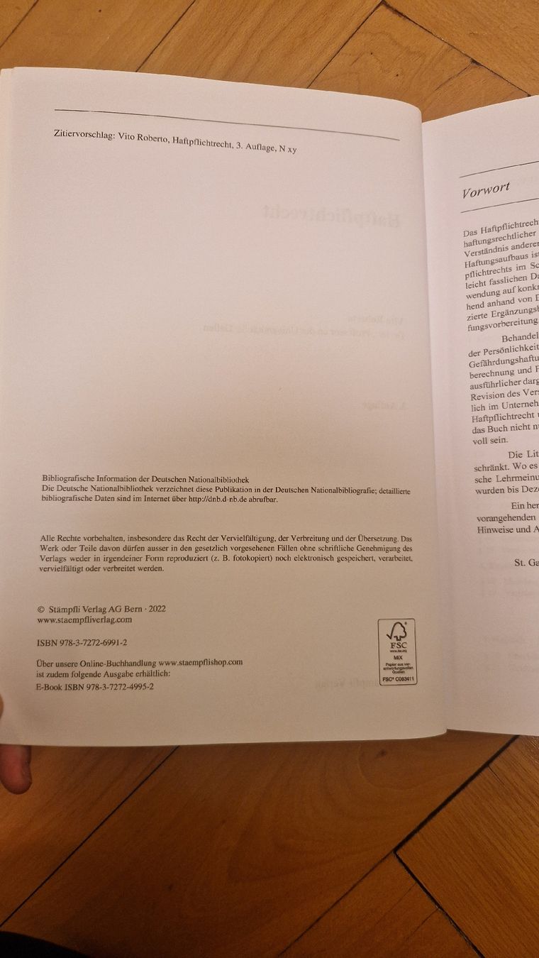 Libri: Haftpflichtrecht 3. Aufl. 2022 – Usato da Zürich venduto da mona807 1