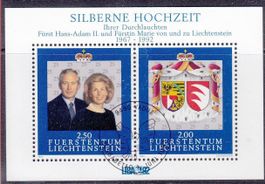 1992 Lichtenstein Block 4.50Fr.  Fürstenpaar ERSTTAG