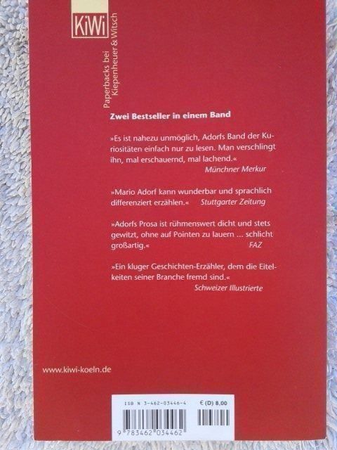 Libri: M. Adorf Der Mäusetöter+Der Fenstersturz – Usato da Basel venduto da Alacant 2