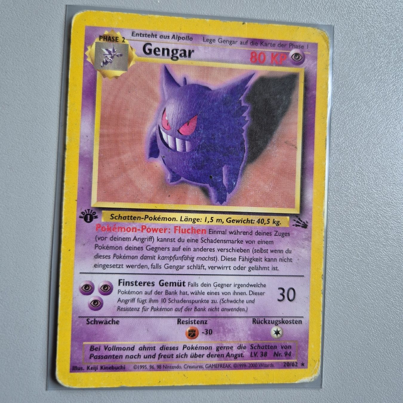 Pokémon Sammelbilder & Trading cards: Gengar 1 edition fossil 1 st Gengar DE – Gebraucht aus Ursy von RetroBebar777 1