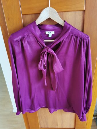 Elegante C&A Bluse in lila/violett, Gr. 38