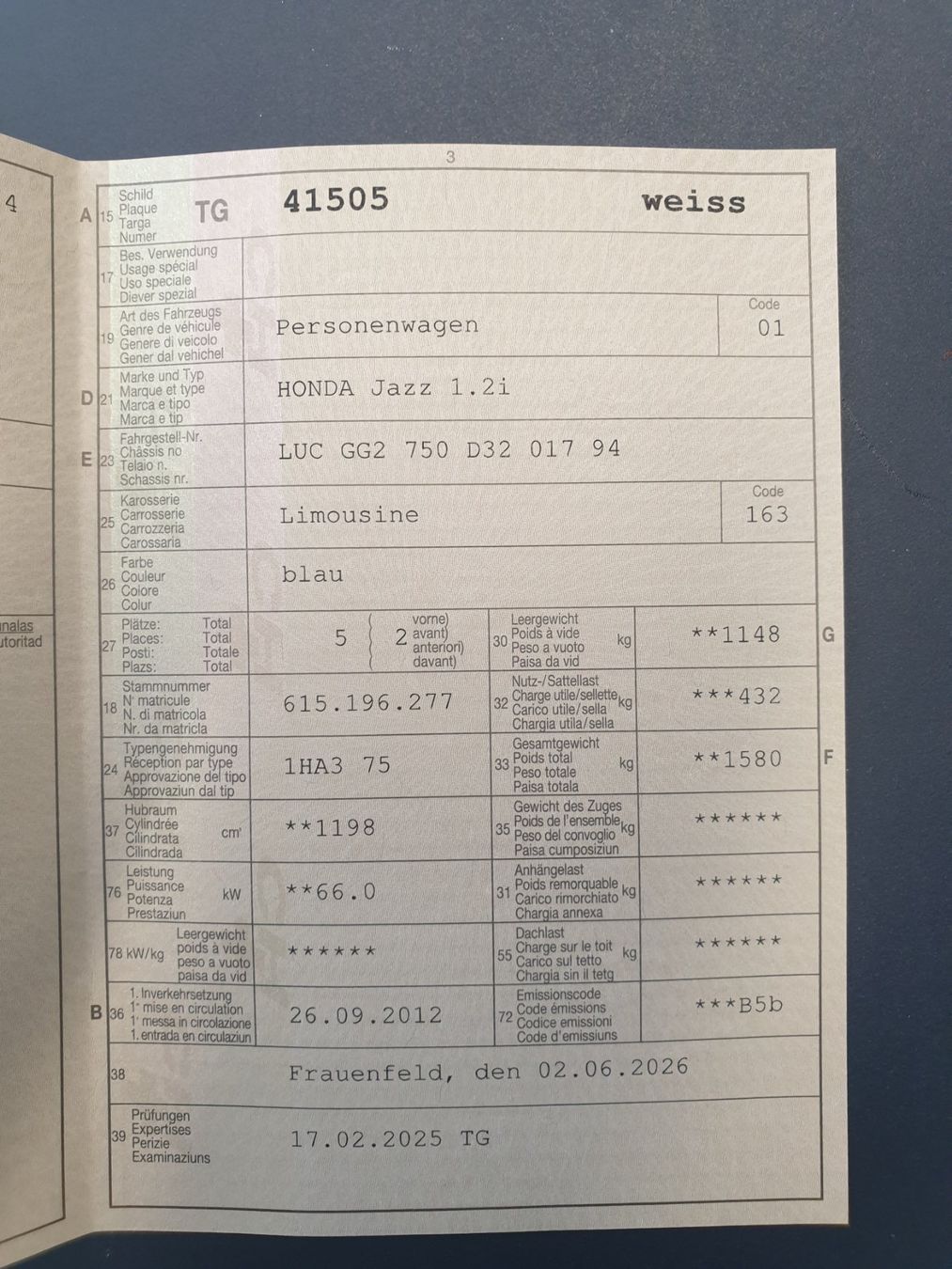 Honda Autos: HONDA Jazz 1.2i – Gebraucht aus Frauenfeld von Buff1 5