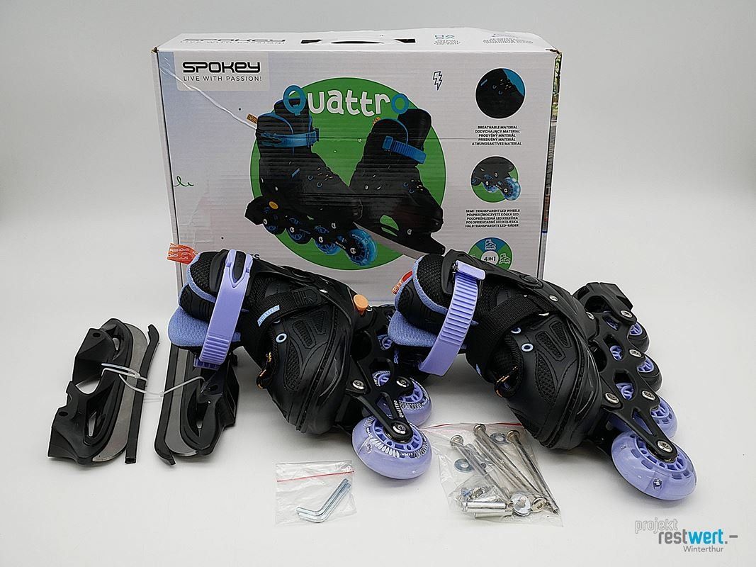 Pattini in linea & Pattini a rotelle: SPOKEY Inline Skate / Schlittschuhe Quattro 30-33 – Nuovo (secondo la descrizione) da Winterthur venduto da Restwert_Winterthur 4