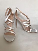 Sandalette High-Heel,  elfenbeinfarbig satin Grösse 42 neu