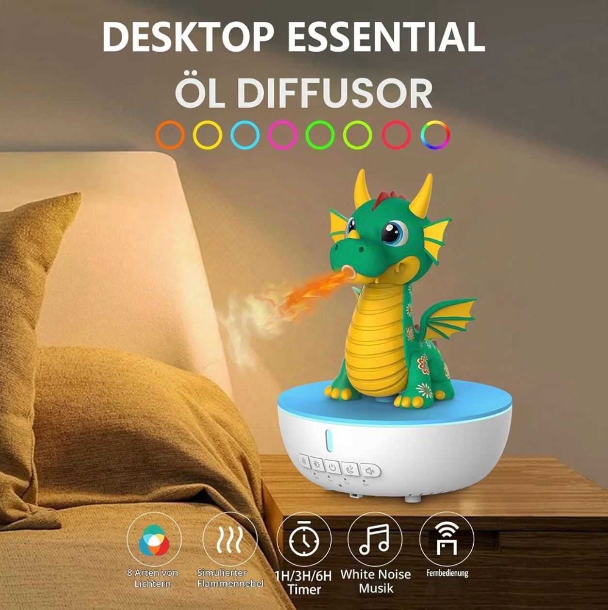 Duftöldiffusoren: Aroma Diffusor Drachenform mit Fernbedienung – Neu und originalverpackt aus Basel von Seifehuesli 2