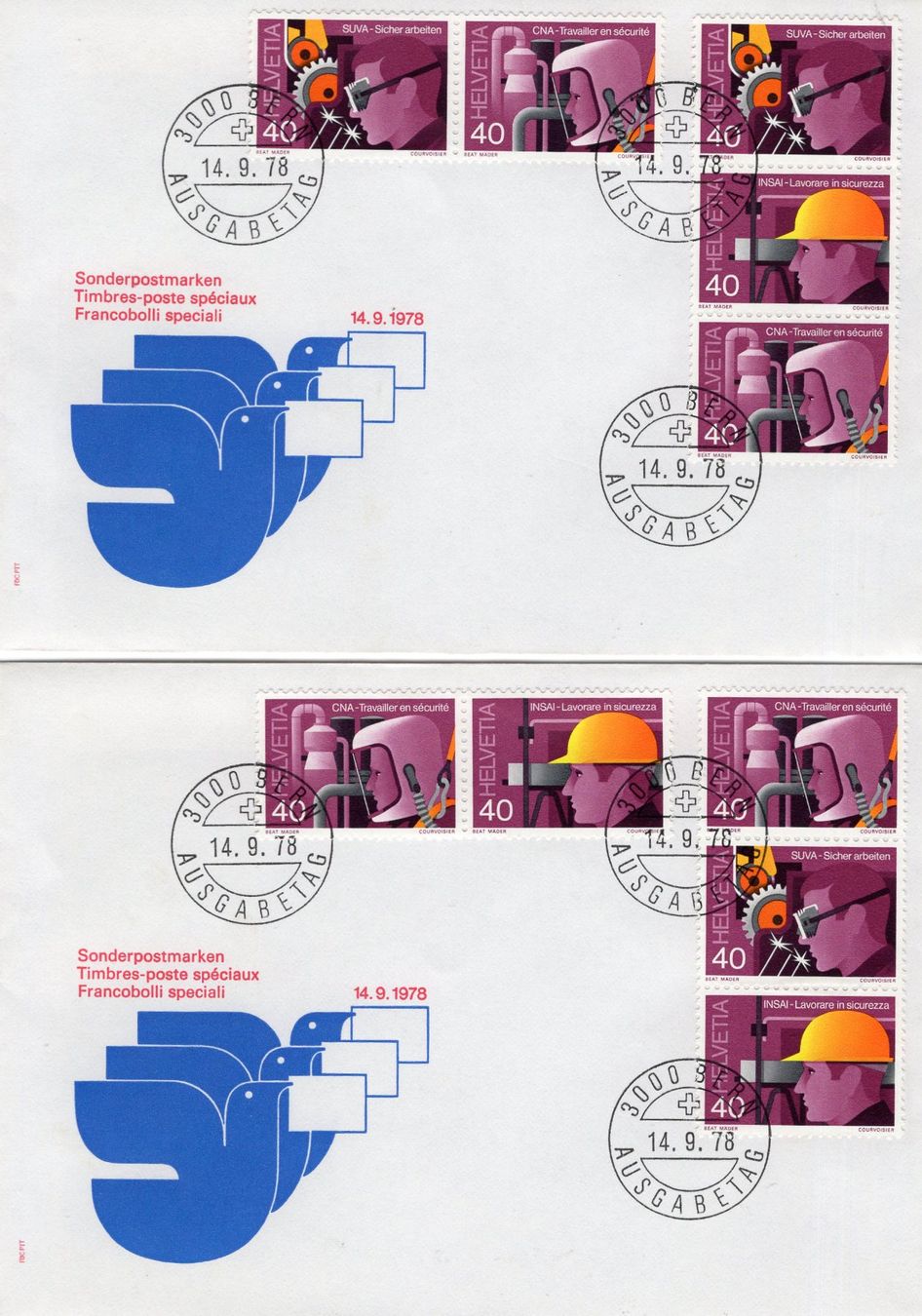Tutti i francobolli: R2703  /  Sécurité au travail 1978 – Usato da Ste-Croix venduto da MONT-TAGNAC 1