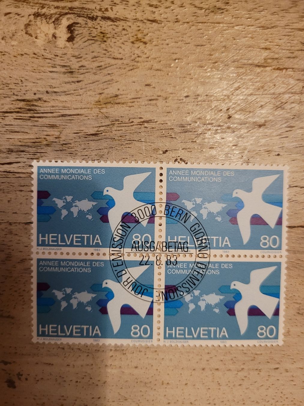 Alle Briefmarken: Année des communic. – Gebraucht aus Inwil von Flower2325