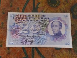 SUISSE  20  Francs  1972  (5289)  Billet