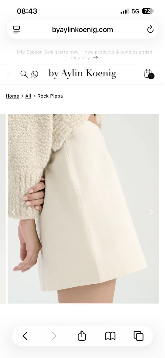 Gonne: Aylin Koenig Minrock Pippa, Beige - Gr. L – Nuovo (secondo la descrizione) da Andwil SG venduto da nin_y2zm 3