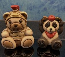 2 Thun Figuren Bär italia Sammelfiguren Weihnachtsdeko Bären