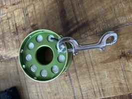 Taucherrolle komplett mit 50m Seil und Karabinerhaken