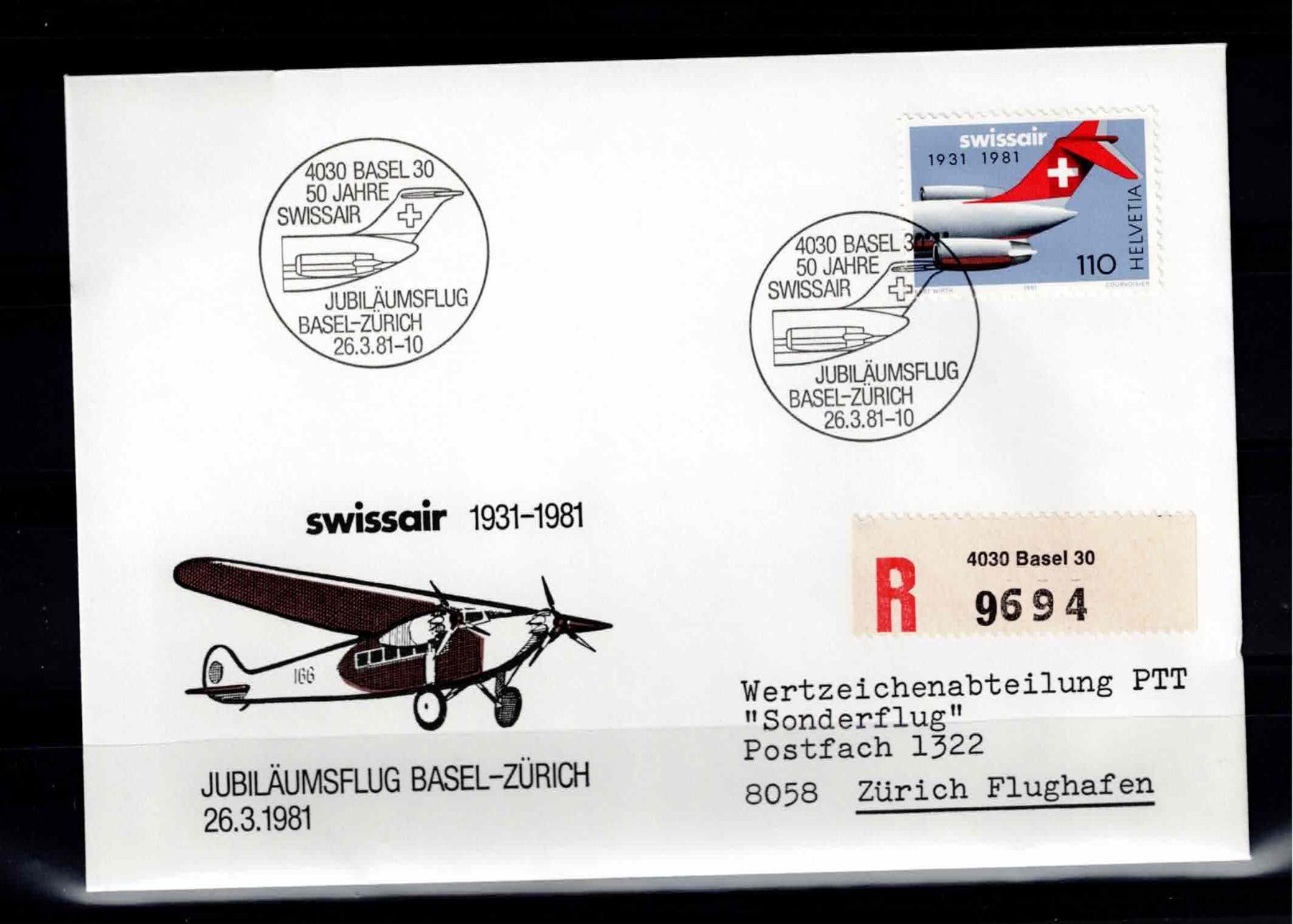 Tutti i francobolli: Swissair Einschreiben – Usato da Koblenz venduto da Markenhimmel