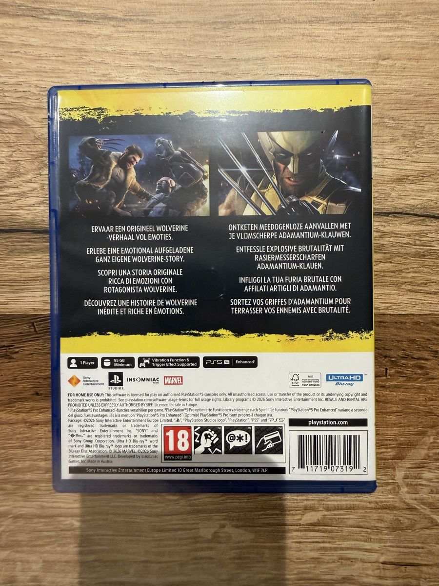 Sony Spiele: Wolverine PS5 - Kostenloser Versand – Gebraucht aus Buchs SG von Tolm 1