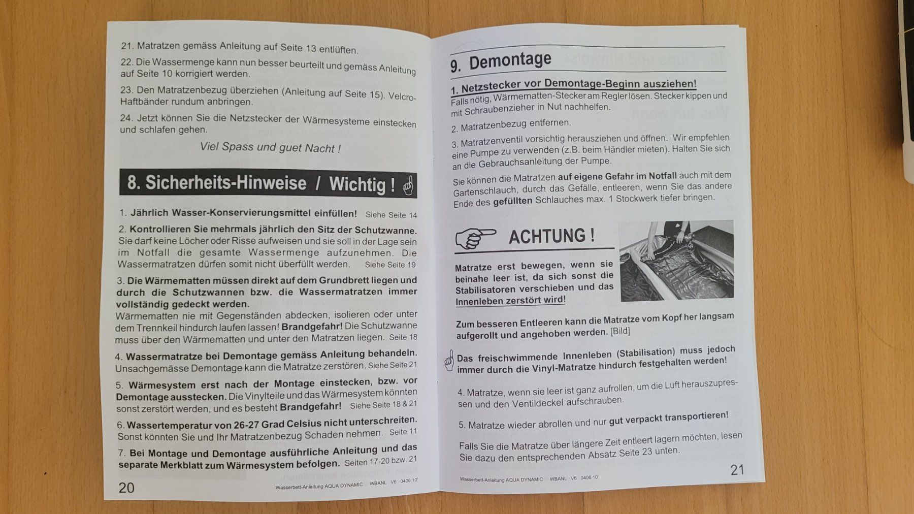 Letti: Wasserbett Aquadynamic inkl. Kopfteil – Usato da Aarwangen venduto da Striezi01 8