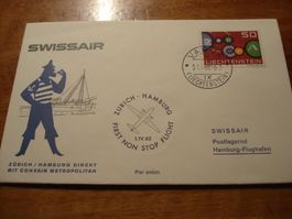 Erstflug 1962 Zch - Hamburg, Swissair, Marken FL