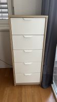 Kommode mit 5 Schubladen Holzoptik weiss gebraucht