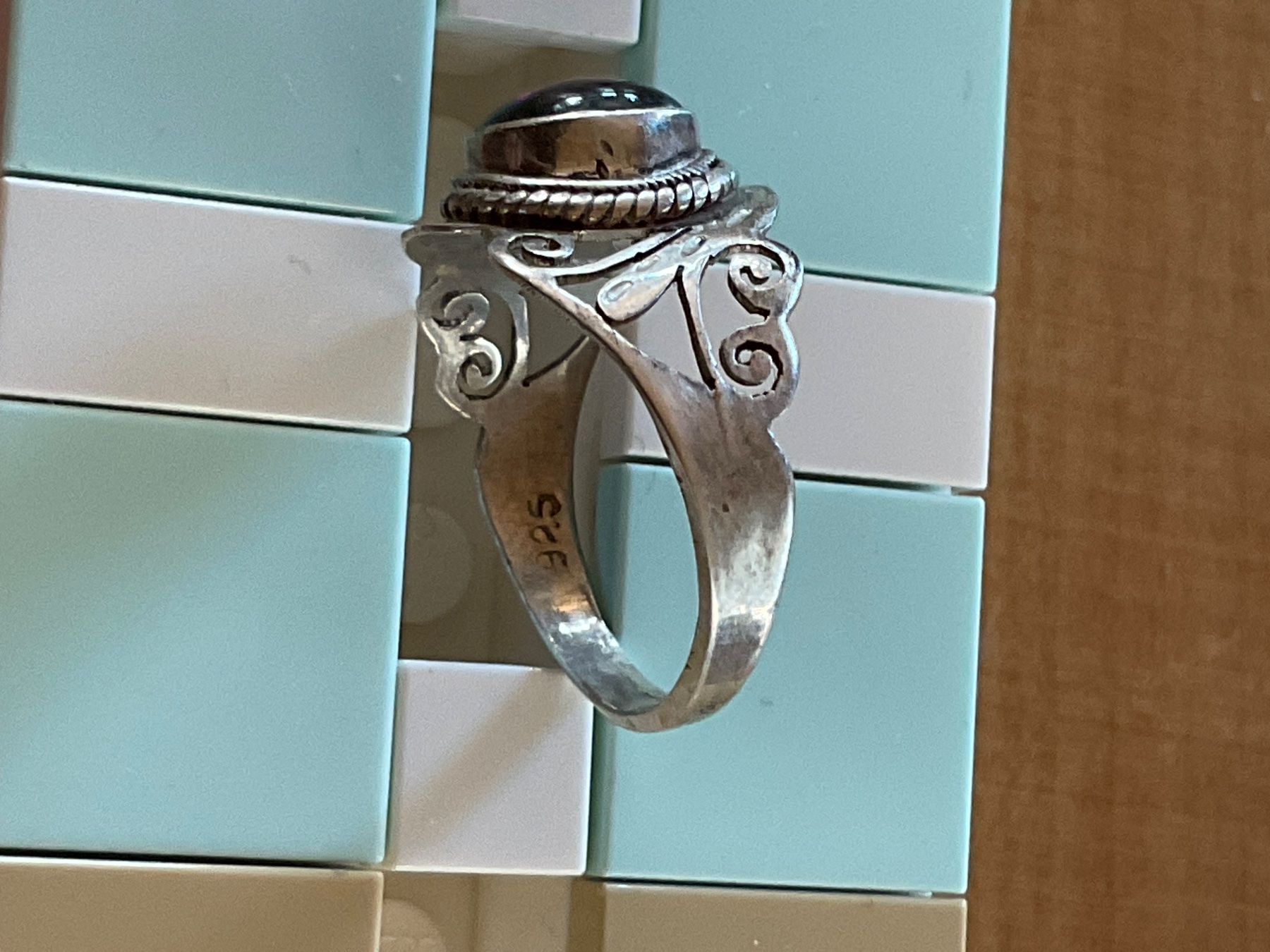 Anelli: Ring mir Granat / Gr. 54 – Usato da Rümlang venduto da Sambas19 2