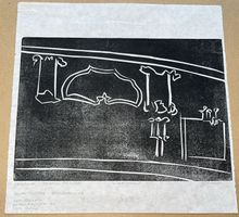 Linolschnitt, handsigniert Lotti Pulver, Bern (ID B4734)