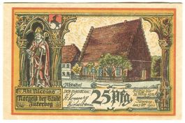 Notgeld "25 Pfennig. Jüterbog 1920"