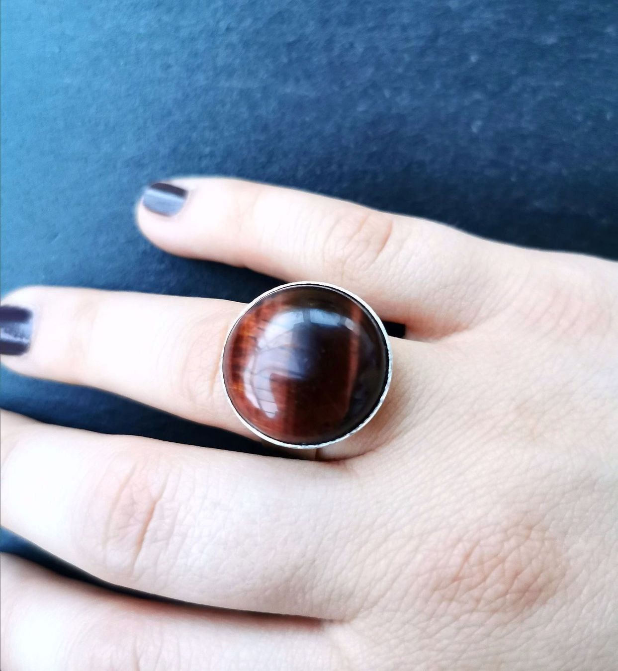 Anelli: Bague oeil de taureau et argent 925 – Nuovo e nell'imballaggio originale da Veyrier venduto da Leilazizou 3