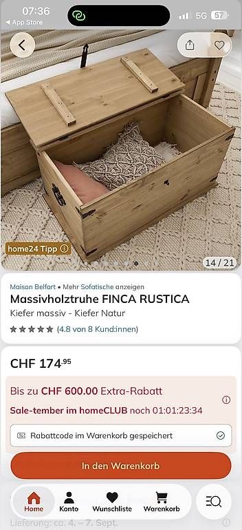Cassapanche: Massiv Holztruhe – Usato da Rossrüti venduto da Nure61 1