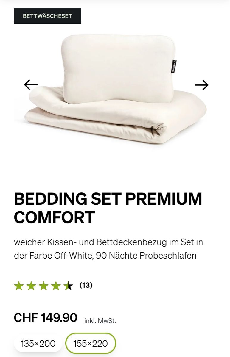 Letti: BLACKROLL Premium Bettwäsche Off-white – Nuovo (secondo la descrizione) da St. Gallen venduto da Nobra001
