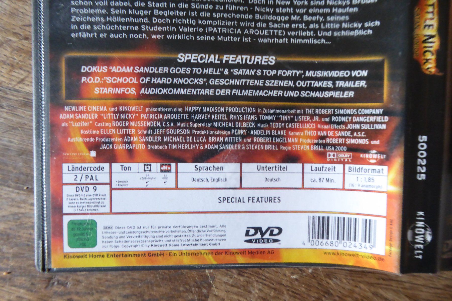 Tutti i DVDs: DVD Little Nicky Adam Sandler Satan Junior – Usato da Allschwil venduto da Summelsarium 2