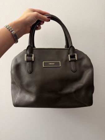 DKNY leather handbag barrel