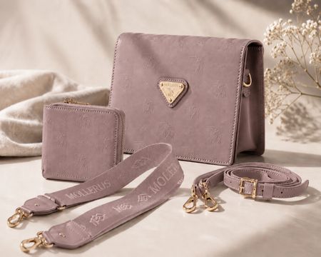 Maison Mollerus Tasche Set ( Tasche & Portemonnaie & Riemen 