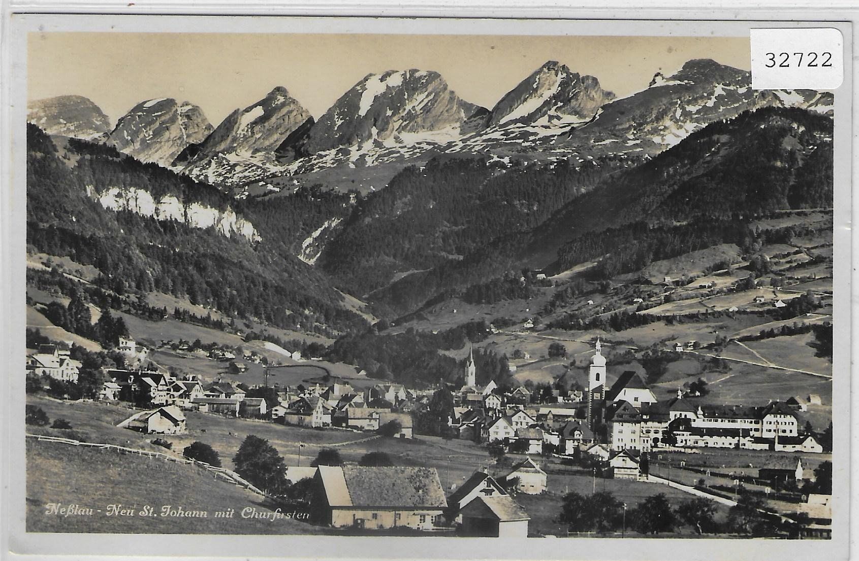 Cartoline postali: Nesslau - Neu St. Johann mit Churfirsten – Usato da Ettingen venduto da Kartenplanet