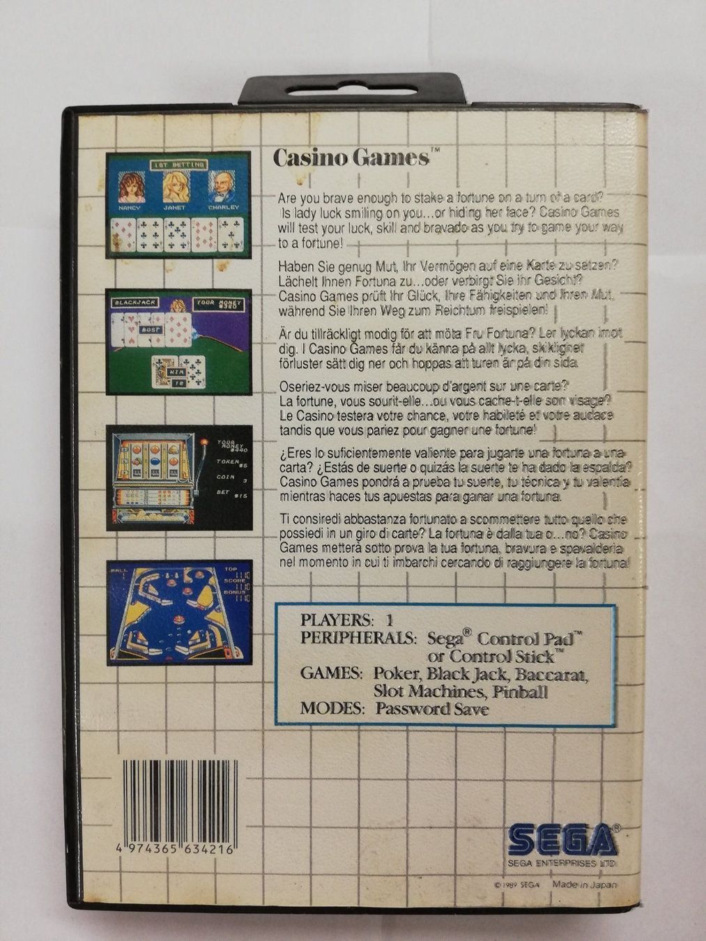 Sega Spiele: Casino Games / Sega Master System – Gebraucht aus St. Gallen von zorro_dc 1