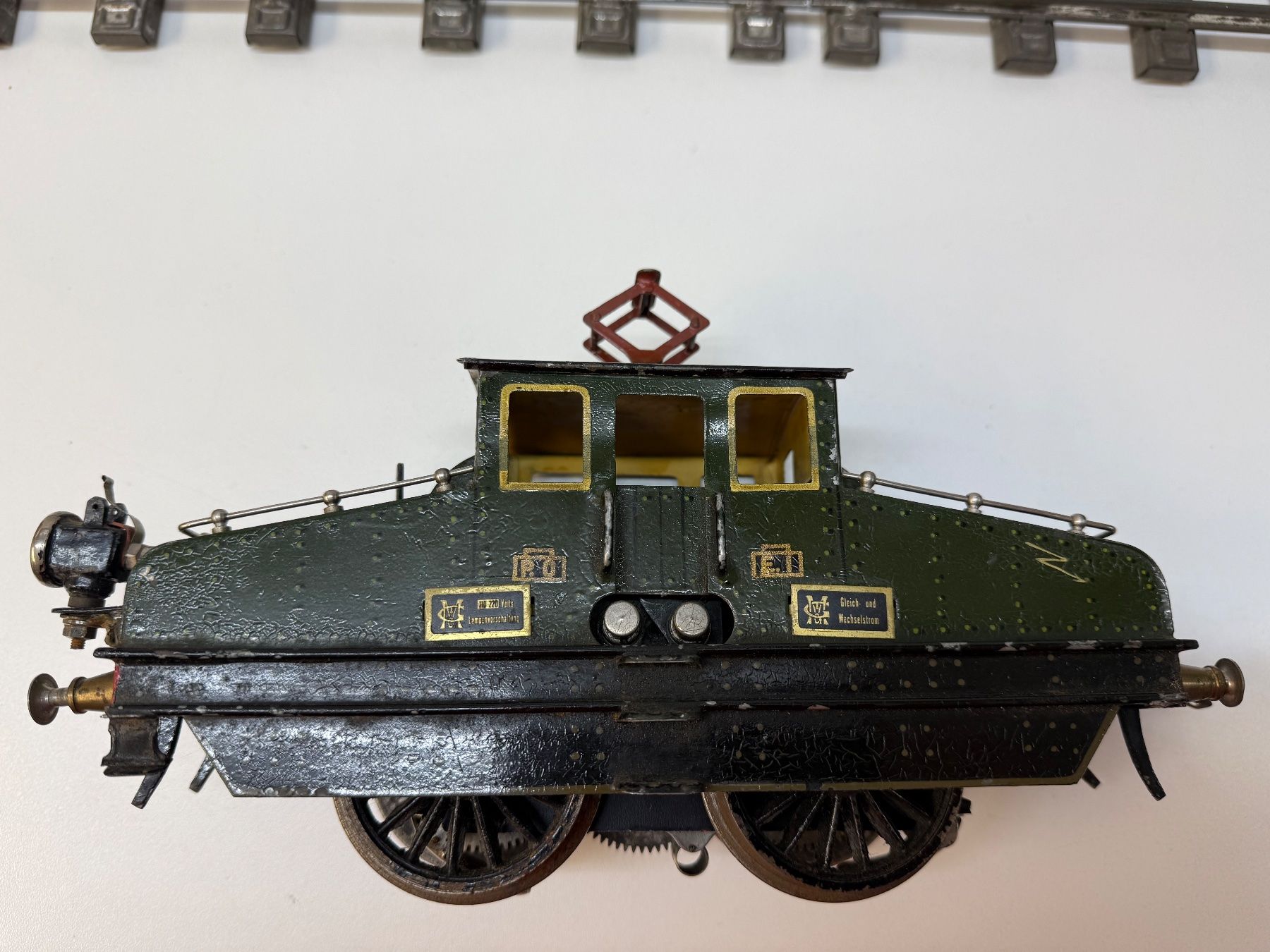 Märklin Modellini di ferrovie: Märklin Spur 1, E-Lok, grün, Blech – Usato da Hinwil venduto da Johann57 1