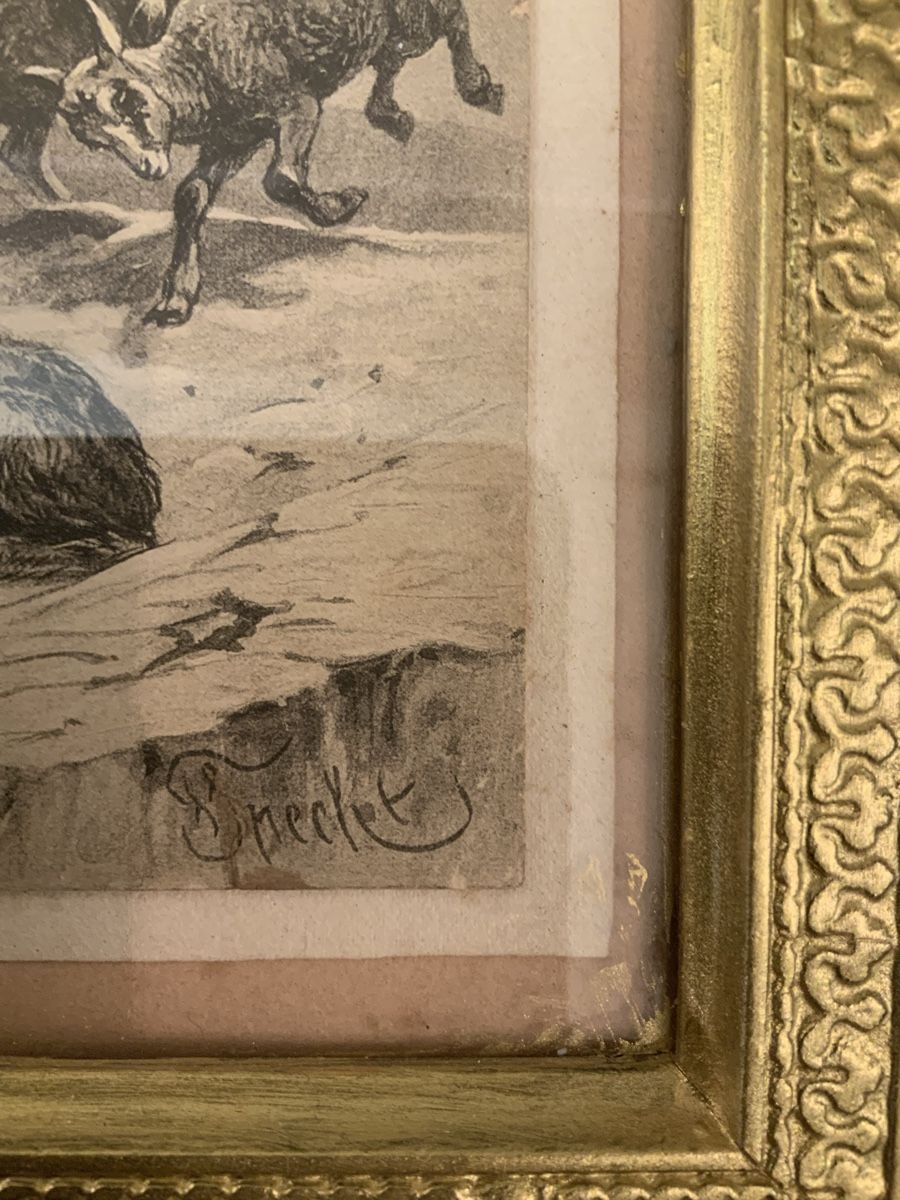 Gemälde: Tableau avec chamois signé Frédéric Specht – Gebraucht aus rolle von Tontonjulot 5