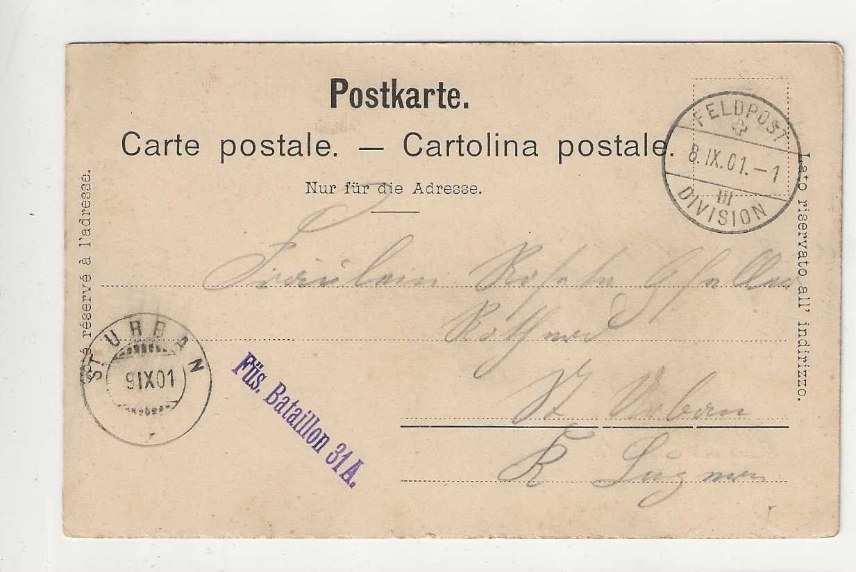 Cartoline postali: Goldbach, 1901 – Usato da Spiez venduto da Niesen20 1