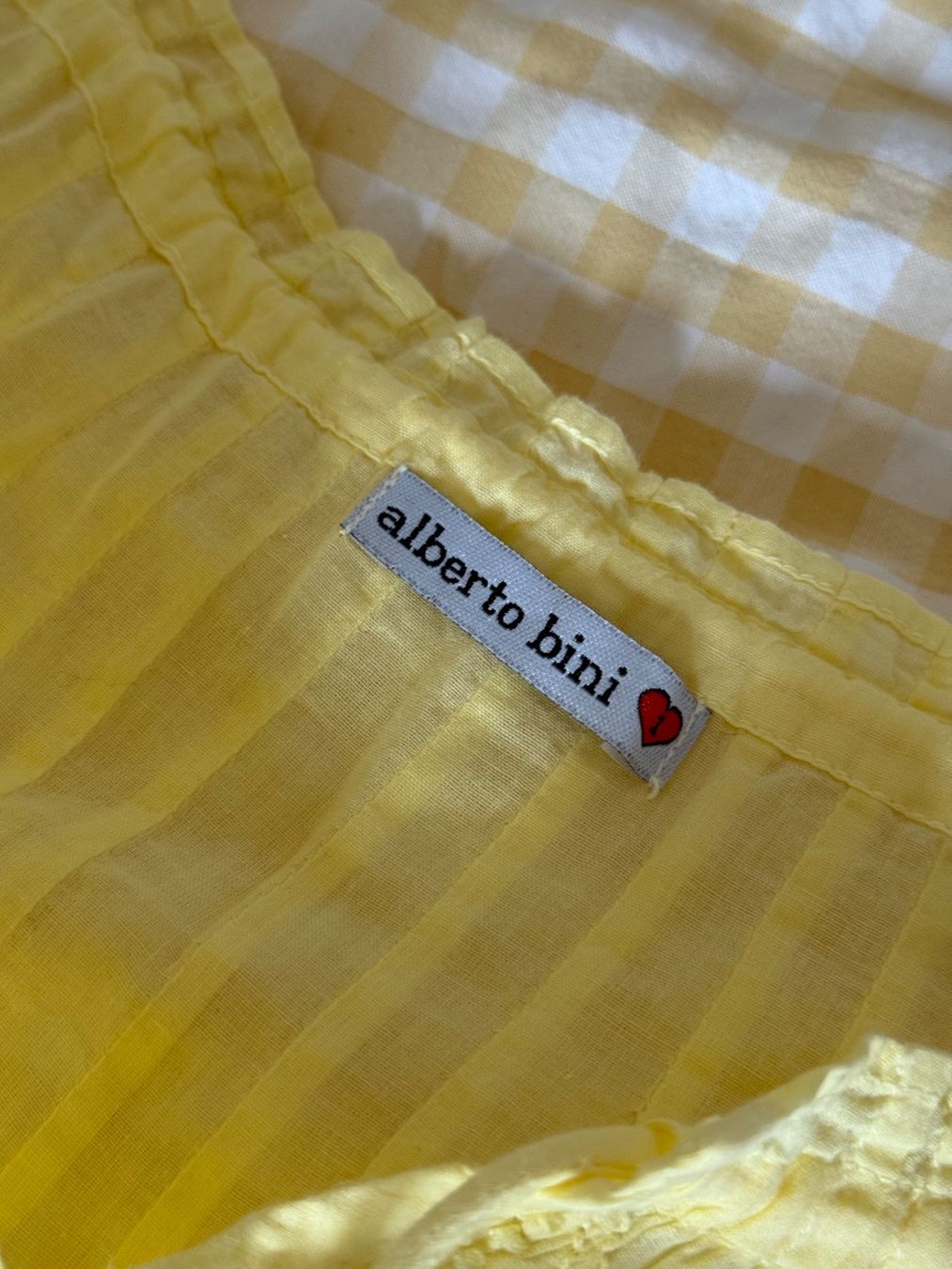 Camicette: Blouse ALBERTO BINI jaune pâle – Usato da Geneve venduto da Salomevergne 3