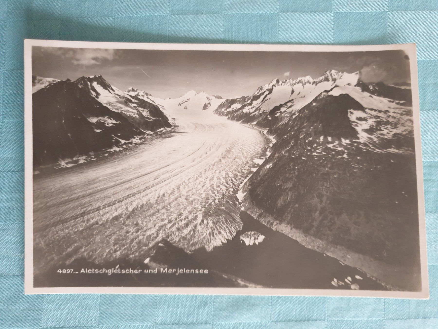 Cartoline postali: alte Ansichtskarte Aletschgletscher Merjeiensee Gletscher – Usato da Mörschwil venduto da spirspi