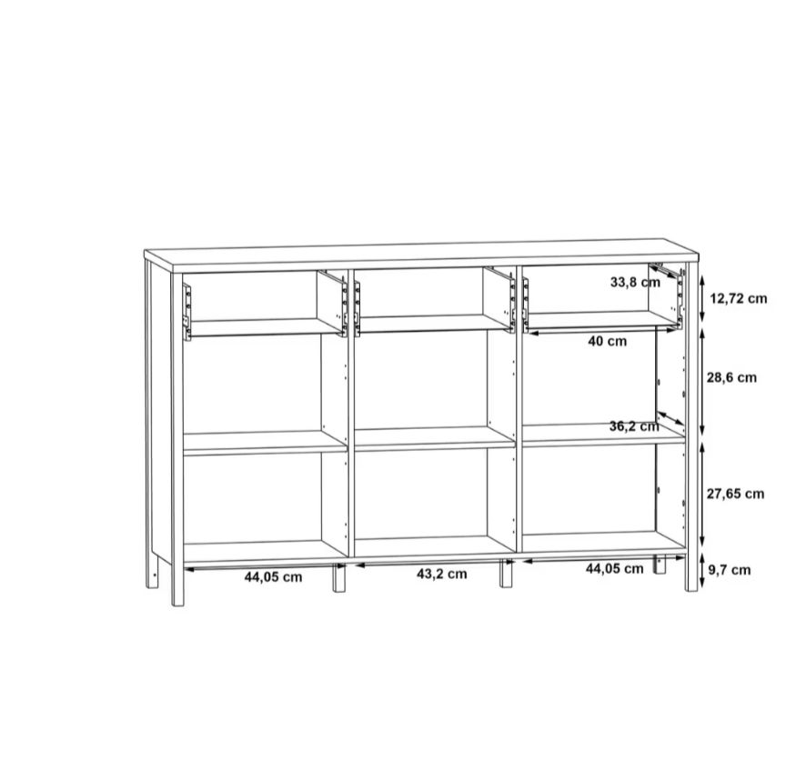 Mömax Kommoden: Sideboard 140x88x40cm Eichefarben, Schwarz  – Gebraucht aus Zürich von adormideras 7