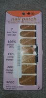 Nagelsticker QJ French Manicure gold glitzer, Nagelfolien